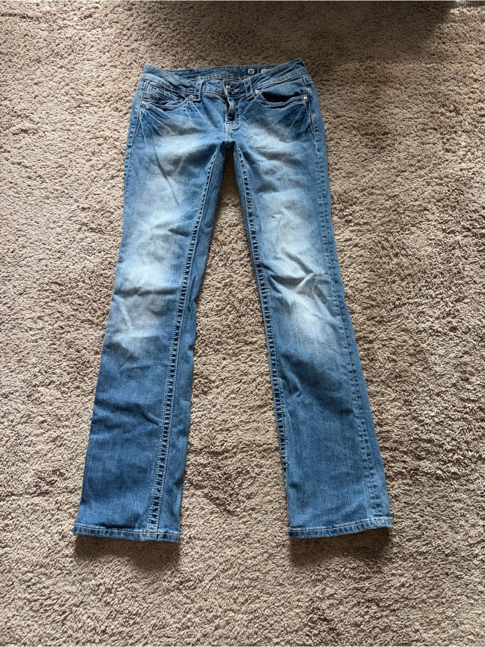 Womens Miss me 2000s lowrise angel wing embellished rare bootcut jeans
